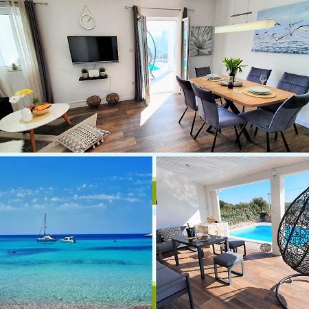 Anas Lagoon Holiday House With Pool At Azure Beach Mali Drvenik Exterior photo