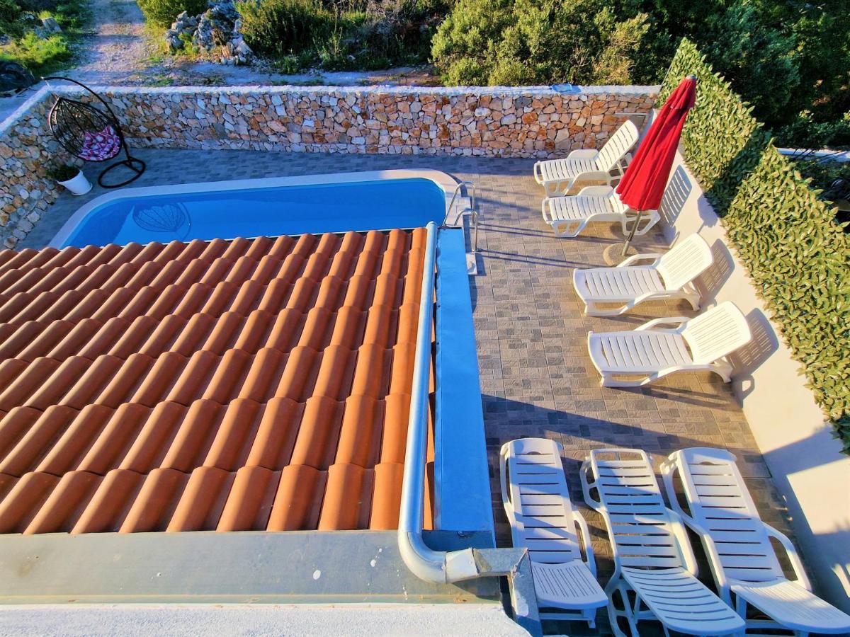 Anas Lagoon Holiday House With Pool At Azure Beach Mali Drvenik Exterior photo
